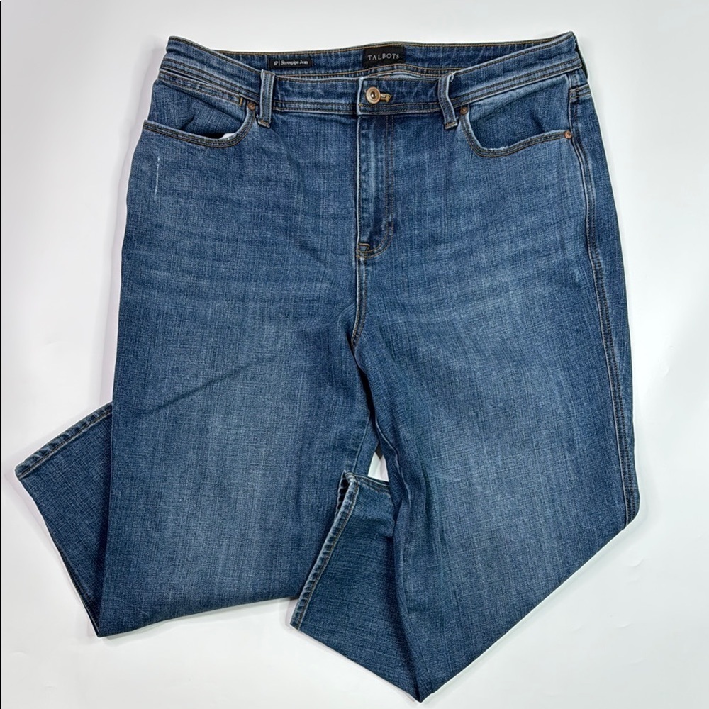 Talbots Stovepipe Denim Capri Jeans Size 14P
